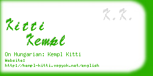 kitti kempl business card